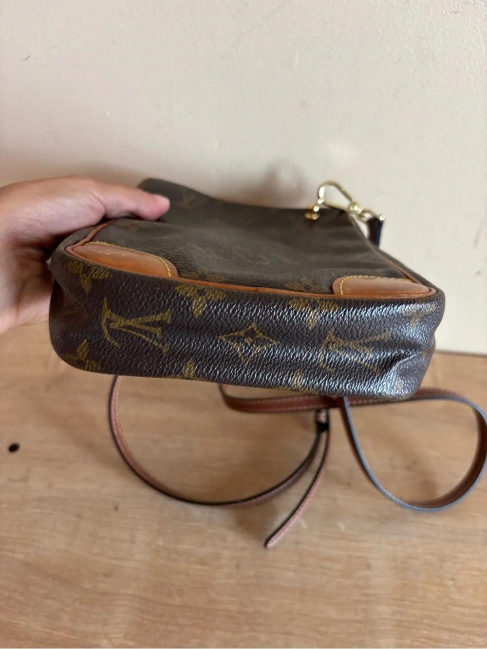 Louis Vuitton Monogram Canvas Small Messenger Bag in Brown and Tan